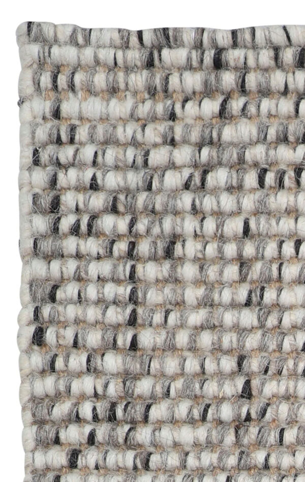 Greystone - Chunky Wool & Jute Boucle Tucked Ends-Variegated Grey (AJWR-GS) - Image 2