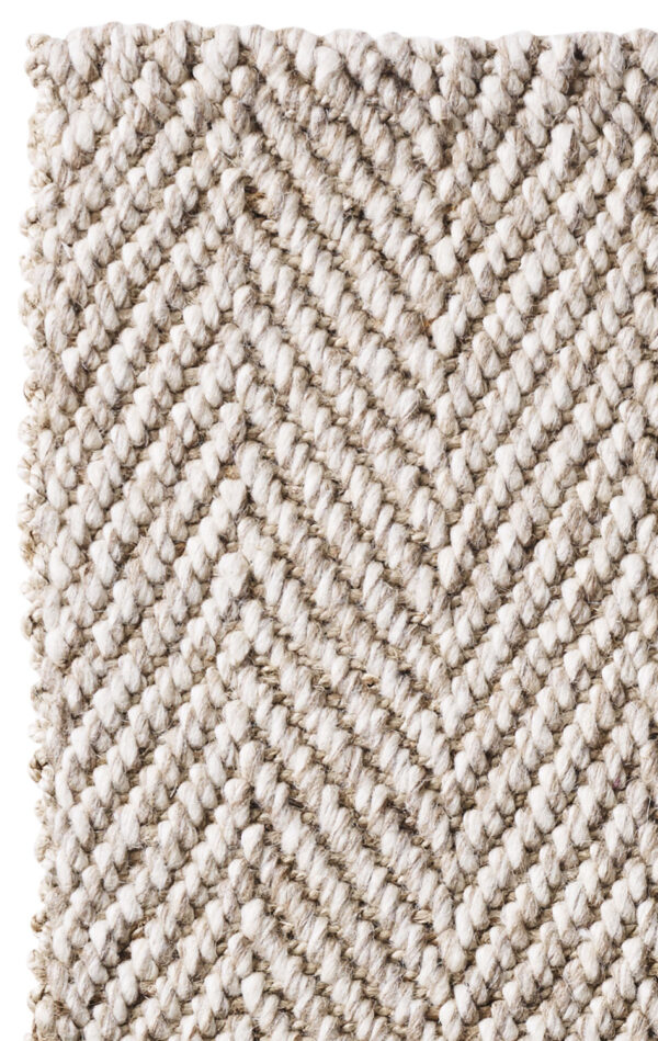 Kashmir -Hemp /Wool Natural Herringbone Tucked Ends (AHWR-NH) - Image 2