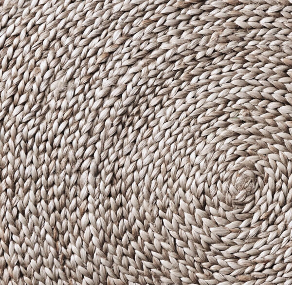 Kerala Silver - Braided Round Rug Hand Knotted Silver (AJR111S) - Image 2