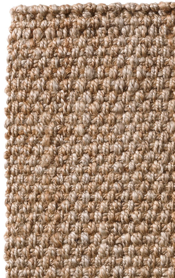 Panama Gold - Handspun jute panama natural gold tucked ends latex backed (AJR108G) - Image 2