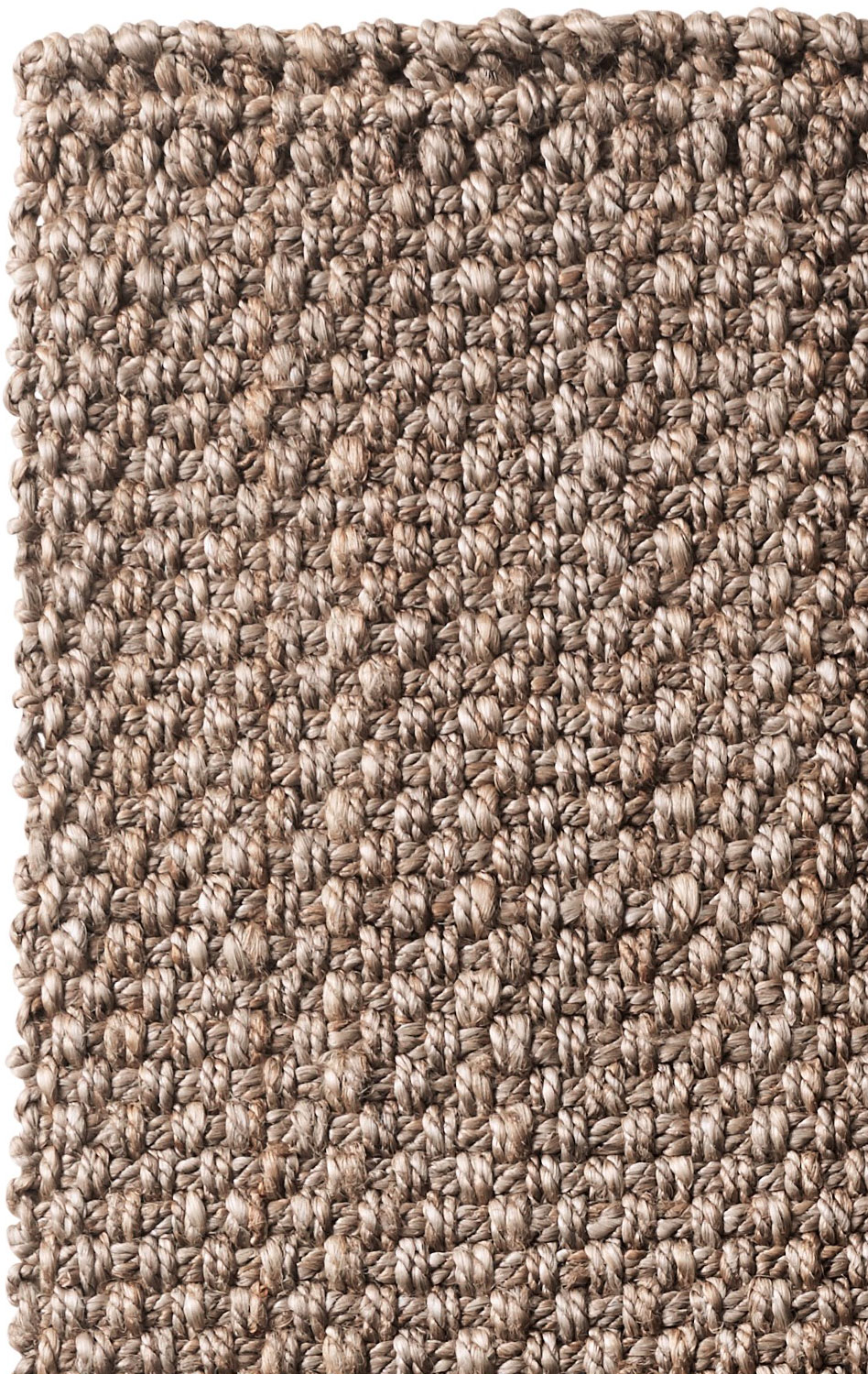 Panama Silver - Handspun jute panama natural silver tucked ends latex backed (AJR108S) - Image 2