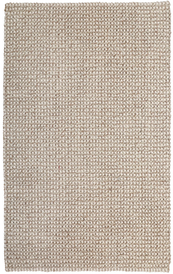 Sandstone-Blend of wool/jute/cotton braided tucked ends (AJWR-CB)