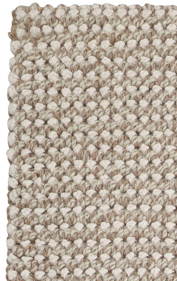 Sandstone-Blend of wool/jute/cotton braided tucked ends (AJWR-CB) - Image 2