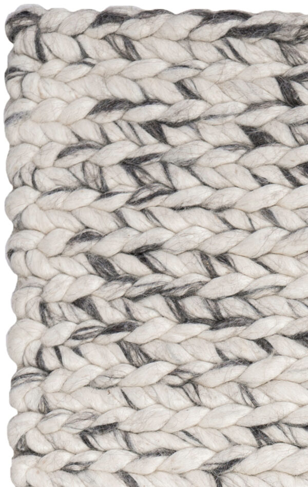 Rope Marble - Hand Braided Rope Weave Textured Chunky Wool & Viscose Rug (ARR-ML) - Image 2