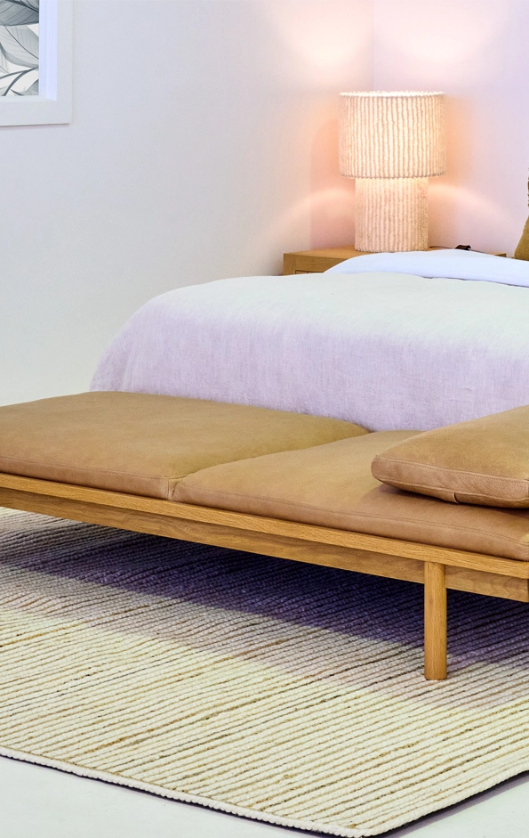 MADISON-Braided and Hand Knotted Wool & Jute Horizontal Stripped Rug with Cotton Cloth Backing-Natural/Ivory (AJWM-ST) - Image 2